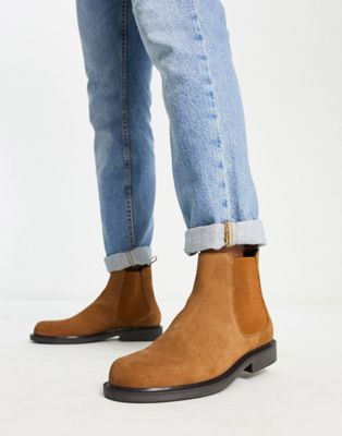 Levi's Amos suede chelsea boot in tan