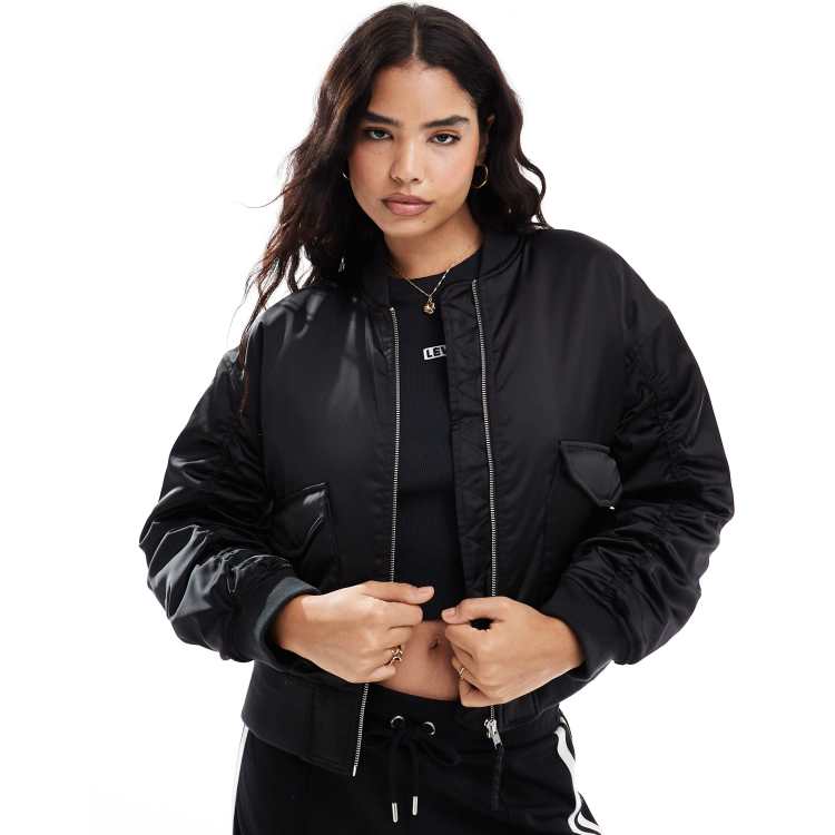 Levis satin bomber jacket store