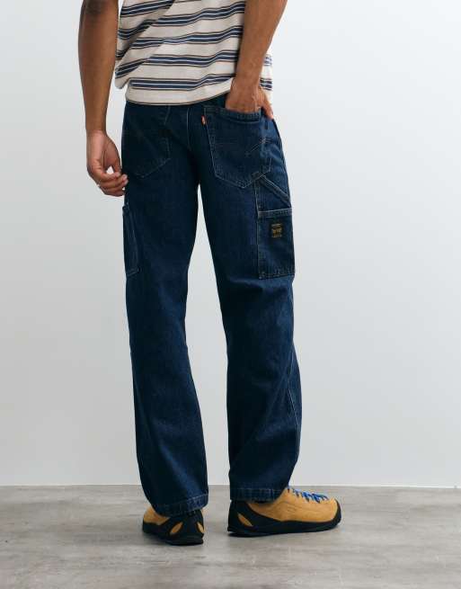 Levi's arbejdstøj løse lige carpenter-jeans i mørkeblå denim, 6 af 6