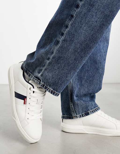 Levi's Archie sneakers in white with red tab logo