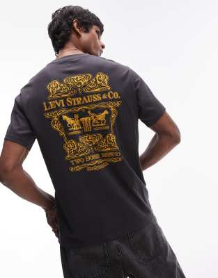 Levi's Archive Logo Back Print Relaxed Fit T-shirt In Black