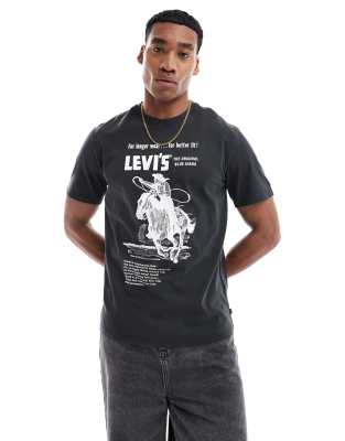 archive longer wear print relaxed fit t-shirt in black