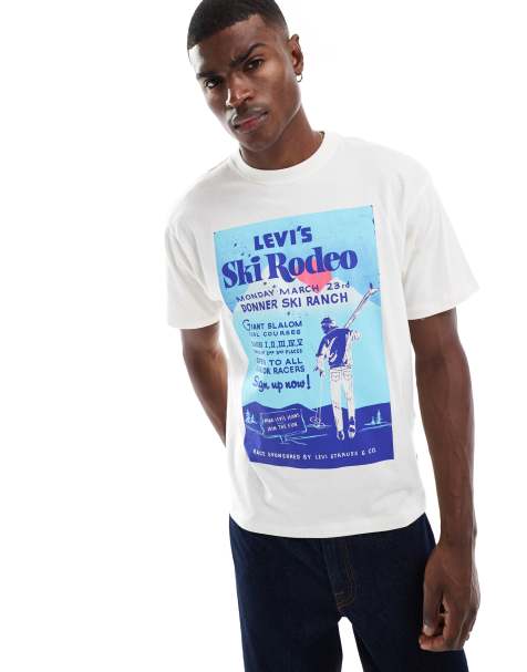 Levi's archive ski rodeo print vintage fit t-shirt in cream - view 1