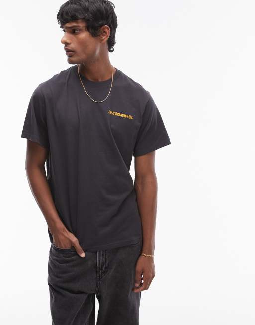 Levi's – Archive – Svart t-shirt med avslappnad passform och logga baktill, 3 av 4