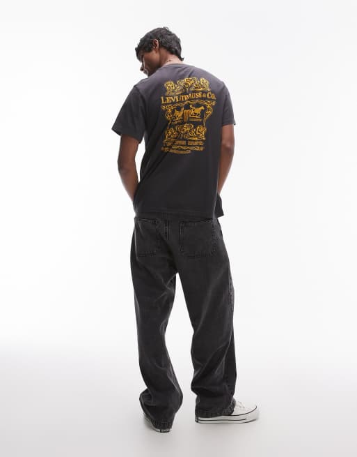 Levi's – Archive – Svart t-shirt med avslappnad passform och logga baktill, 4 av 4