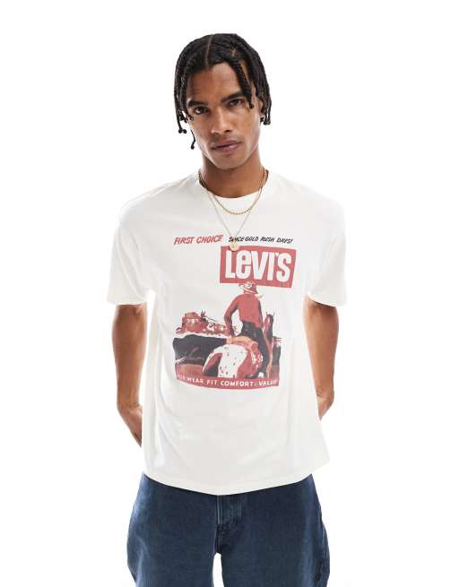 Levi's – Archive – T-shirt oversize z nadrukiem Cowboy 1st Choice w stylu vintage, 4 z 4