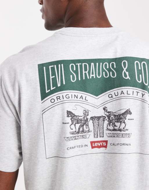 Levi's – Archive – Vintage-Oversize-T-Shirt in meliertem Grau mit 2-Pferde-Logo auf der Rückseite, 5 von 5