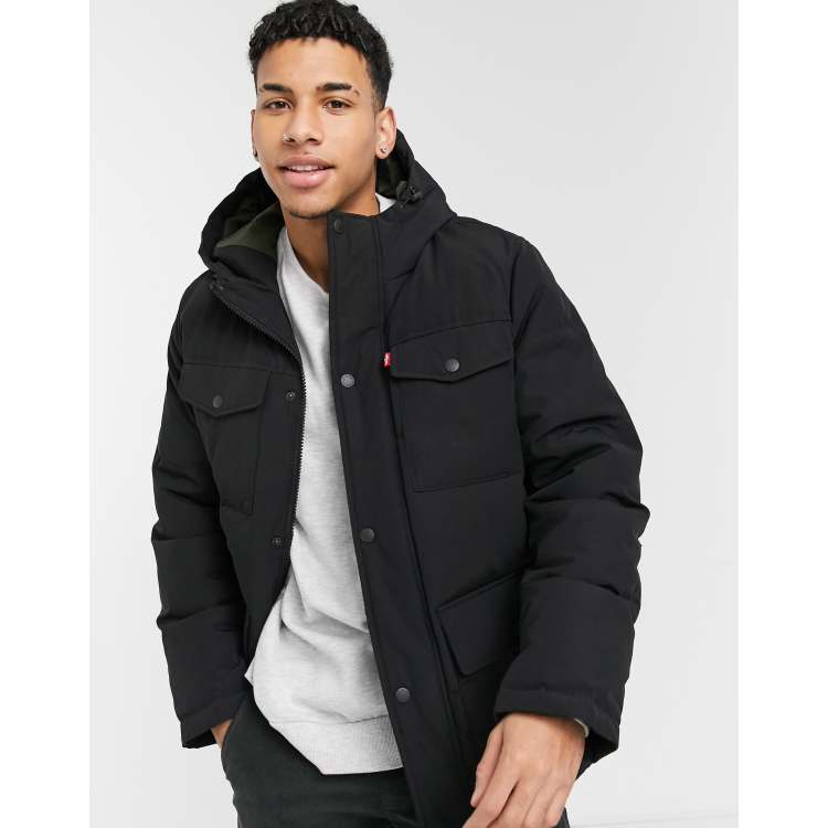 Levi's arctic cloth hooded rain clearance jacket