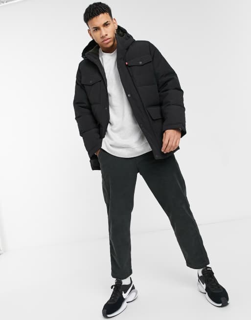 Levi's canvas hooded midweight on sale parka