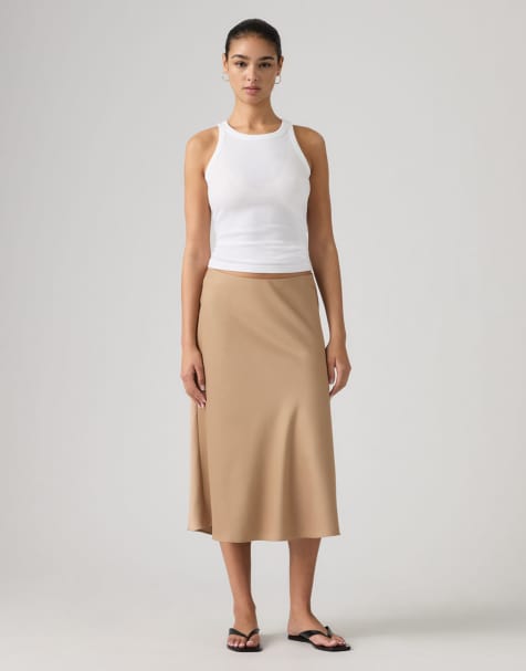 Levi's – Ariel – Amphora-Schlupfrock in Neutral in Midilänge - view 1