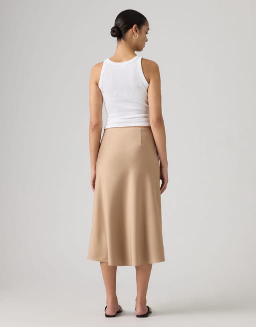 Levi's - Ariel - Midi sliprok in neutraal, 3 van 4
