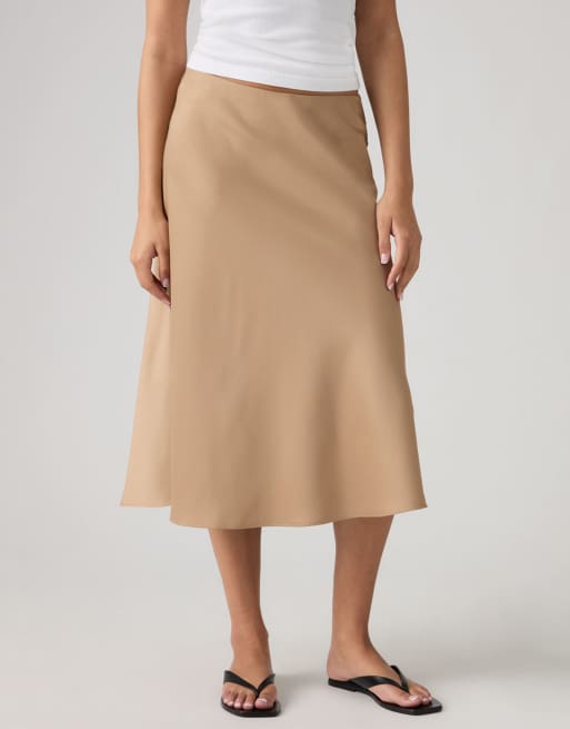 Levi's - Ariel - Midi sliprok in neutraal, 4 van 4