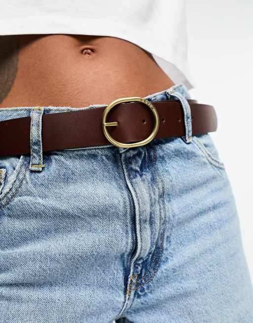 Levi's Withide Ceinture en jean réversible pour homme, noir/marron. :  : Mode