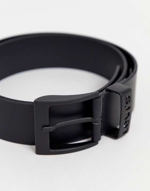 Levi's - Ashland - Cintura in pelle nera, 2 di 4