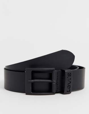 levi's black leather belt