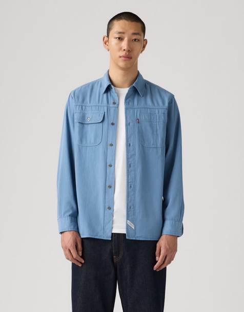 Levi's – Auburn – Hemd aus Baumwolle in Blau - view 1