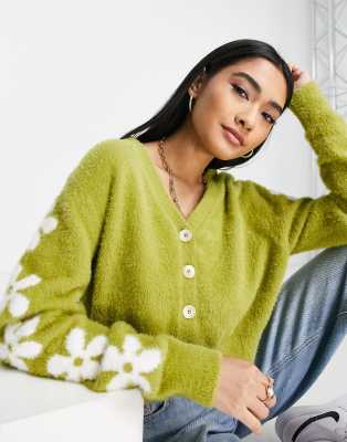 Levi's Audrey cosy cardigan in green | ASOS