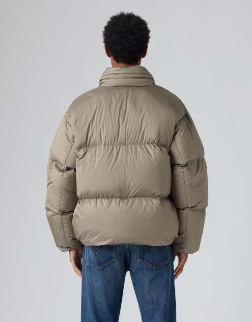 Levi's Aurue short puffer in brown, 2 of 4