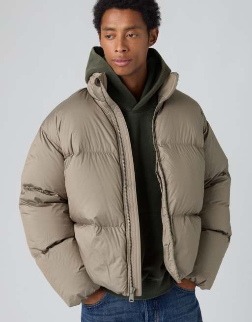 Levi's Aurue short puffer in brown, 4 of 4