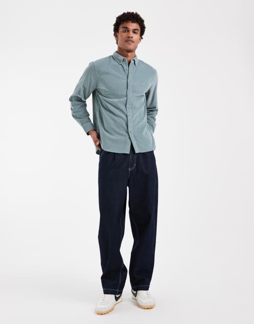 Levi's autentisk fløjls skjorte med knapper i blå, 3 af 5