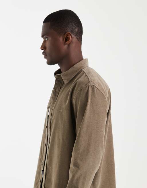 Levi's autentisk skjorte med knapper i mørk beige, 4 af 5