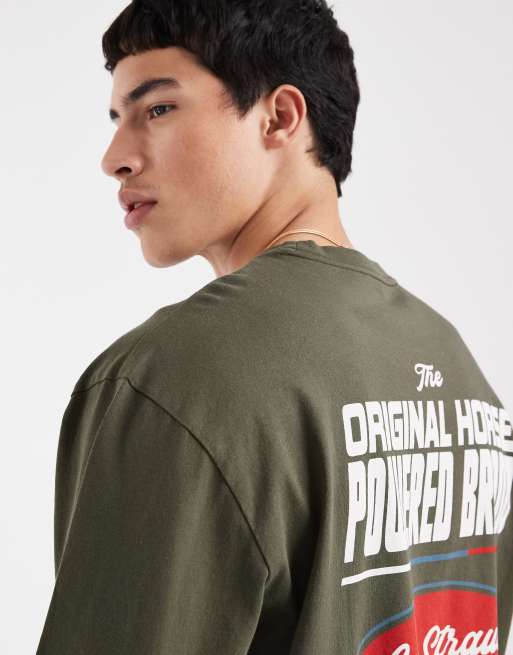 Levi's authentic back print long sleeve t-shirt in khaki , 3 of 5