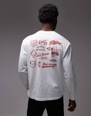 Levi's Levi's authentic back print long sleeve t-shirt relaxed fit in white