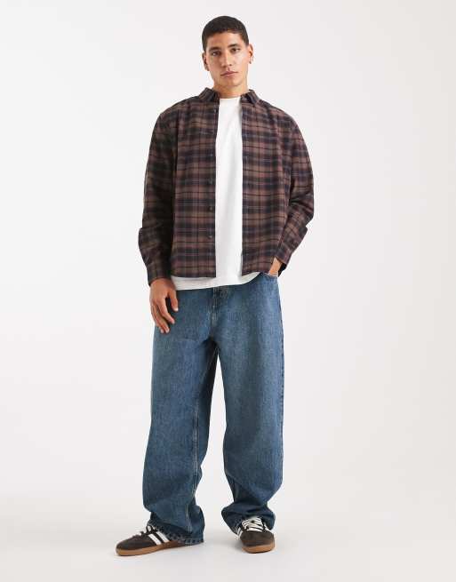 Levi's – Authentic – Brązowa koszula z długimi rękawami w kratę, 2 z 5