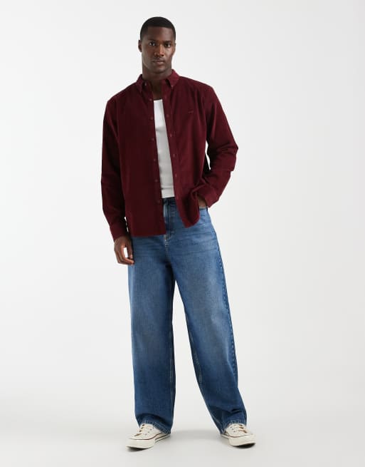 Levi's authentic button down shirt in burgundy , 2 of 5