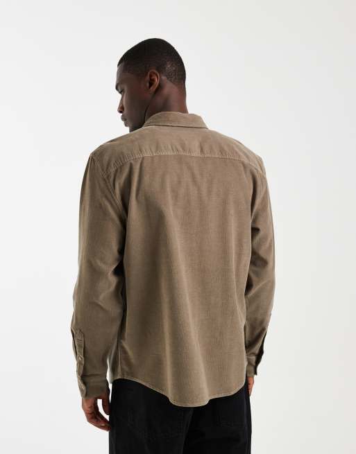 Levi's authentic button down shirt in dark beige, 5 of 5