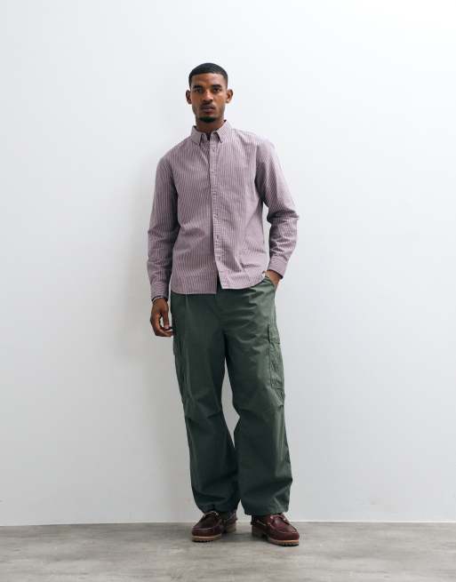 Levi's authentic button down striped shirt in purple, 2 of 5