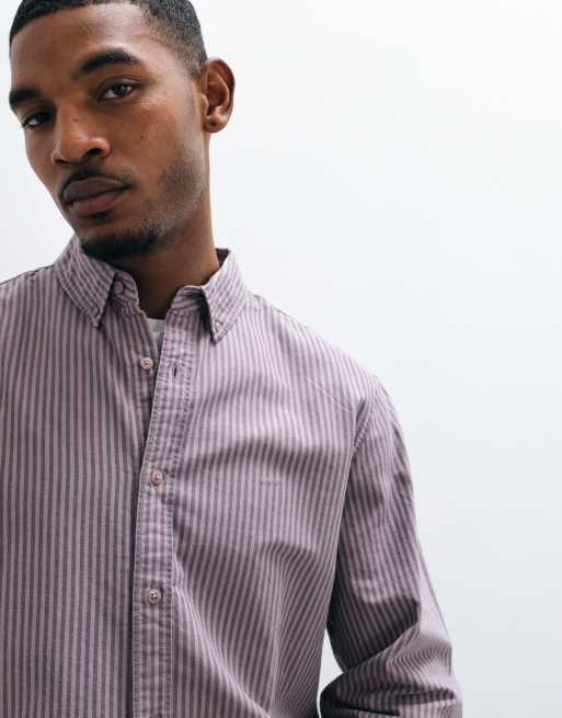Levi's authentic button down striped shirt in purple, 3 of 5