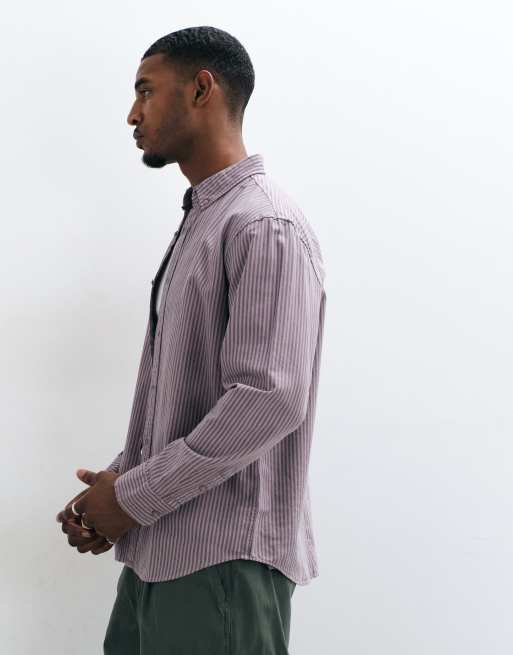 Levi's authentic button down striped shirt in purple, 5 of 5