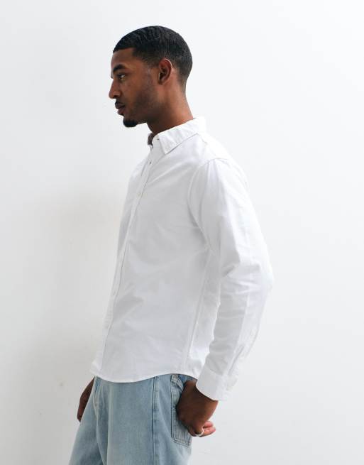 Levi's - Authentic - Camicia Oxford comoda bianca con bottoni e logo tono su tono, 4 di 5