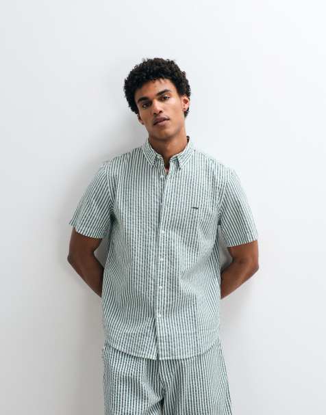 Levi's - Authentic - Chemise d'ensemble à manches courtes et rayures - Vert - view 1