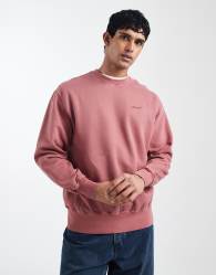 Levi's authentic garment dye crew sweatshirt in washed red