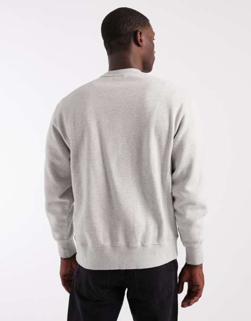 Levi's – Authentic – Jasnoszara bluza z okrągłym dekoltem barwiona metodą garment dye, 3 z 5