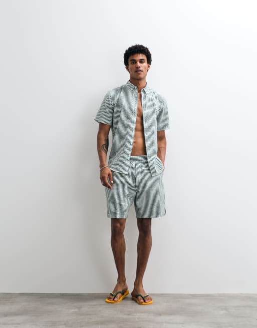 Levi's – Authentic – Koszula z krótkimi rękawami w zielone paski, część zestawu, 2 z 7