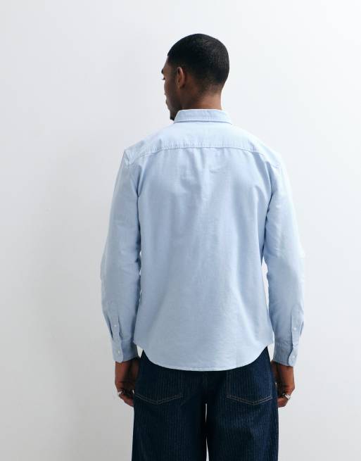 Levi's – Authentic – Ljusblå, avslappnad oxfordskjorta med knäppning och tonad logga, 3 av 5