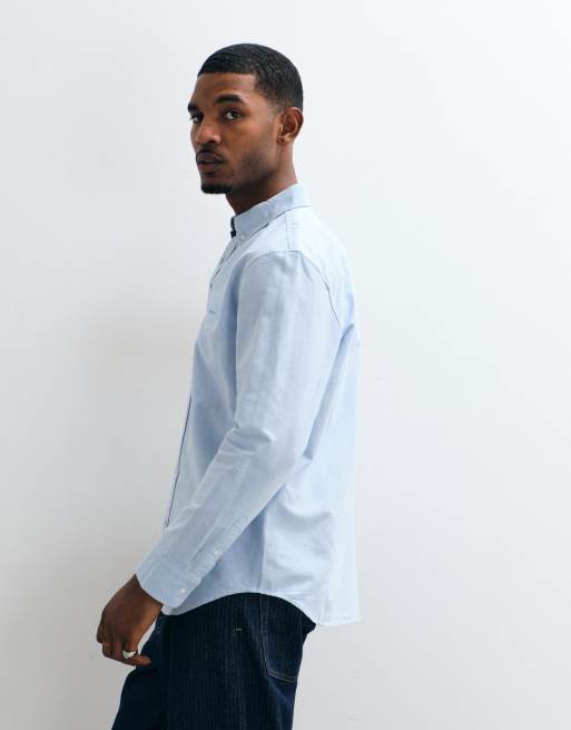 Levi's – Authentic – Locker geschnittenes Oxford-Hemd in Hellblau mit Knopfleiste und farblich abgestimmtem Logo, 5 von 5