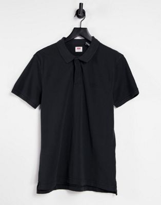 Levi's authentic logo polo shirt in black