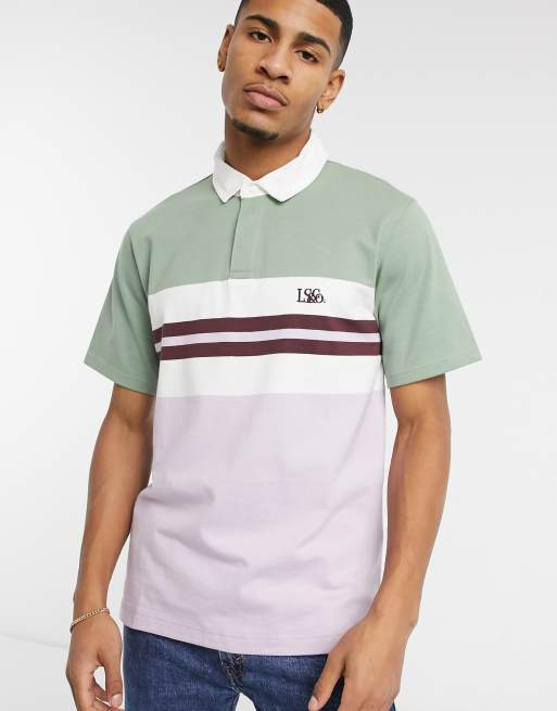 Levi's Authentic logo rugby polo in lavender stripe | ASOS