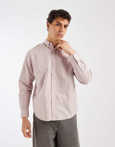 Levi's authentic long sleeve shirt in red stripe - view 1