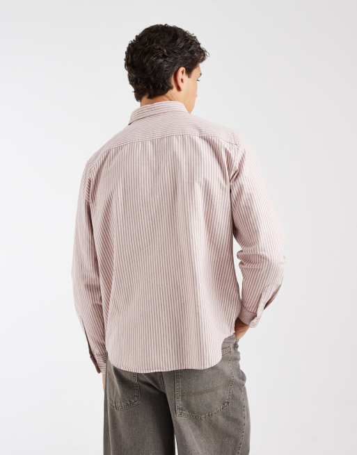 Levi's authentic long sleeve shirt in red stripe, 5 of 5