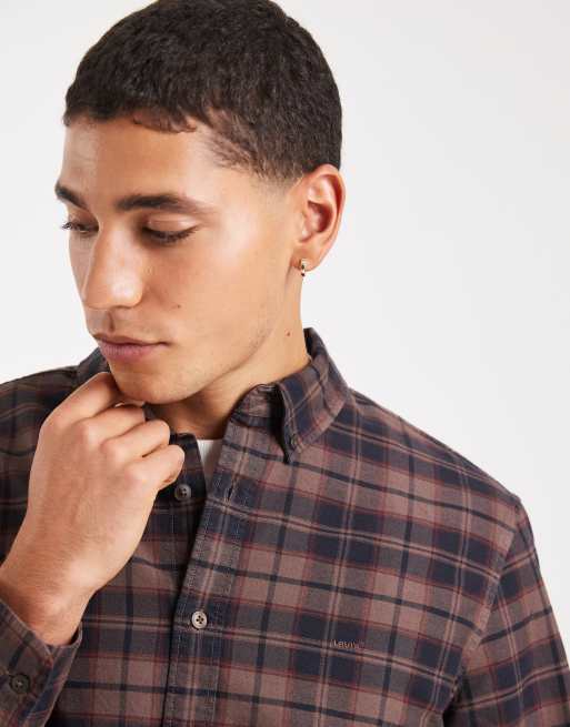 Levi's - Authentic - Overhemd met lange mouwen en ruit in bruin, 5 van 5