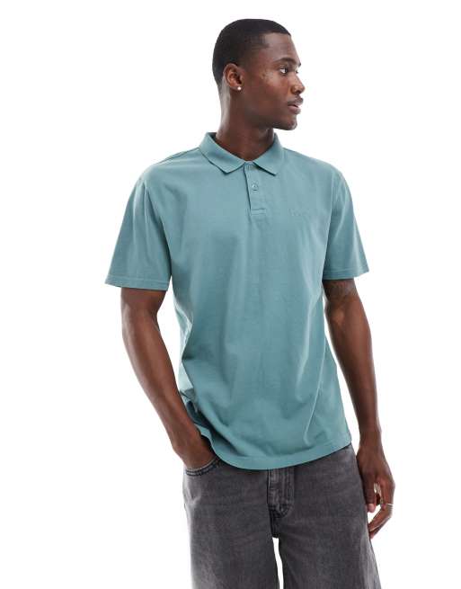 Levi's - Authentic - Polo in jersey verde medio con logo tono su tono