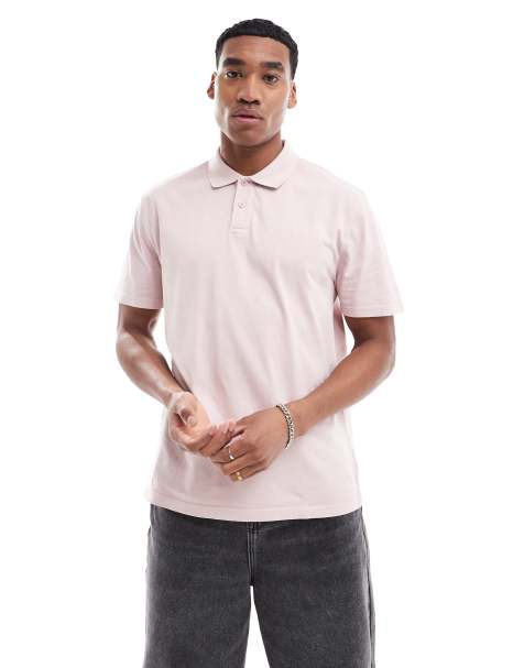 Levi's authentic tonal logo jersey polo in pink - view 1