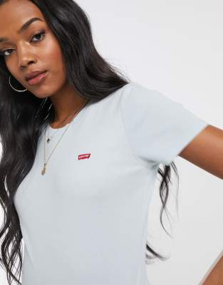 Levi's baby rib t-shirt in baby blue | ASOS