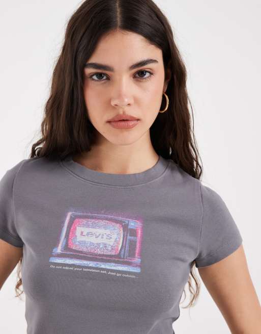 Levi's Baby-T-Shirt mit Grafikprint in Grau, 4 von 4
