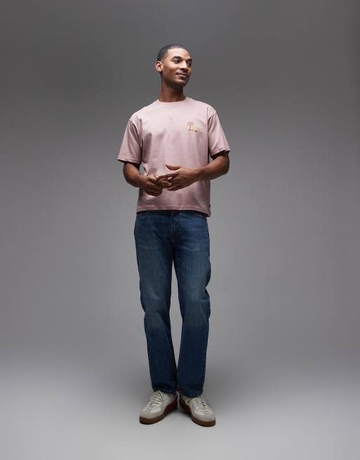 Levi's back graphic boxy oversized t-shirt in washed red, 2 of 5